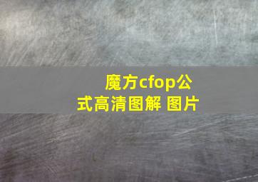 魔方cfop公式高清图解 图片